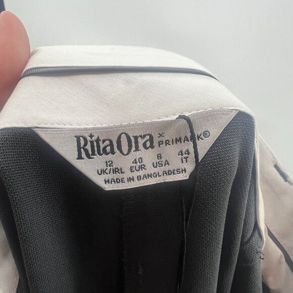 NWT Rita Ora x Primark Gray Wide Leg Pant Suit Women's Medium - Picture 7 of 8